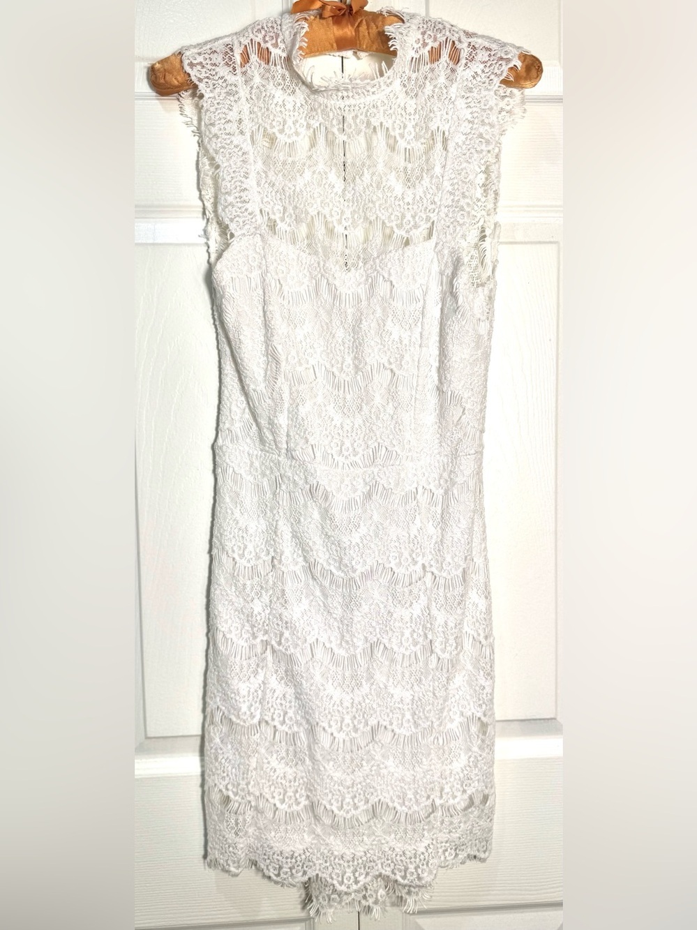 Free People Intimately Daydream Lace Mini Dress White XS NWT Open Back - Picture 3 of 15